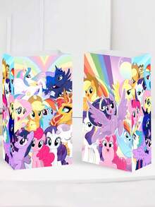 12/Set My Little Pony Birthday Party Candy Paper Bags, 12Stickers Birthday Party Gift Bags, Kraft Paper Flat Packaging Bags,Packaging Paper Bags, Perfect For Parties And Gifts - View 5