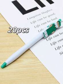 1/7/20/50pcs Custom Creative Ballpoint Pens, Doctor And Nurse Pattern Pen Clip Design, Push-Button Ballpoint Pens, Large Capacity Writing Pens, Suitable For Back To School Learning Supplies During The School Season, Customized Pens For School Event P - Multicolor - View 21