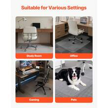 Chair Mat With Lip, 36 X 48-Inch Office Chair Mat For Low Pile Carpeted Floors, Plastic Floor Protector Rug With Studded, Non-Slip & Easy To Clean, Smooth Glide Under Desk Rug For Home Office - 36 x 48 inch, PVC - Xem 6