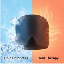 Banda de gel de hielo para migraña para relajación fría y caliente, gorro para alivio de dolor de cabeza, gorro para migraña, máscara para ojos y edema de ojos para aliviar la tensión y relajación de los senos nasales (Negro) - Negro - Ver 8