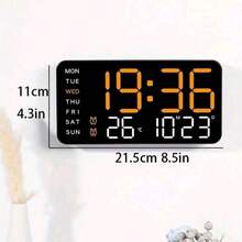 A Stylish And Elegant LED Digital Alarm Clock With Subtle Lighting. Features Include Temperature, Date, And Day Of The Week Display. Ideal For Home Decor And Desk Aesthetics. Powered By Both USB And 3*AAA Batteries (Not Included). - Upgraded Version - View 10