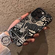 Funda para teléfono: Funda suave a prueba de caídas Doodle Monster 7/8 Plus, funda simple y premium con cojín de aire para iPhone 17/17PRO/17 Pro Max/17air/16/16 PRO/16 Pro Max/15/15 Pro/15 Pro Max/14/14 PRO/14 Pro Max/13/13 Pro/13 Pro MAX/12/12 Pro/12 Pro Max/11/11 Pro Maxplus - Negro - Ver 4