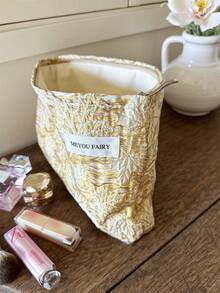 MEYOU FAIRY AGG 金色楓葉 Fresh Size 女用化妝包，內包，便攜旅行盥洗包，手提包，多功能護膚品收納袋，女性衛生棉收納袋，送給媽媽或女友的禮物，學生筆袋 - 彩色 - 查看 8