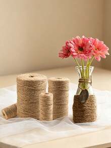 1 Roll 20/100/218/999m Vintage Style Jute Rope, Multi-Purpose, Suitable For Gift Wrapping, Hanging Plants, DIY Crafts And Rustic Home Decor - Multicolor - View 2