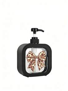 1pc Leopard Print Bow Pattern Refillable Liquid Dispenser, Press-Type Empty Pump Bottle, Transparent Lotion Container For Bathroom Kitchen Hand Soap Shampoo, Perfume Refillable Bottle, Travel Bottles - View 8