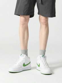 Nike Court Vision Women's Casual Athletic Shoes Cushioned Premium Modern Walking Outing Commuting White CD5436-107 - Weiß/Chlorophyll - Übersicht 1