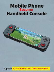 1个可伸缩无线手机游戏手柄,兼容iOS/安卓/Switch/PS3/PC,可伸缩,单键开关,多模式摇杆,可将手机变成掌机 - 查看 16