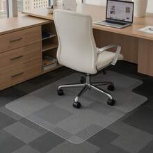 Chair Mat With Lip, 36 X 48-Inch Office Chair Mat For Low Pile Carpeted Floors, Plastic Floor Protector Rug With Studded, Non-Slip & Easy To Clean, Smooth Glide Under Desk Rug For Home Office - 36 x 48 inch, PVC - Xem 9