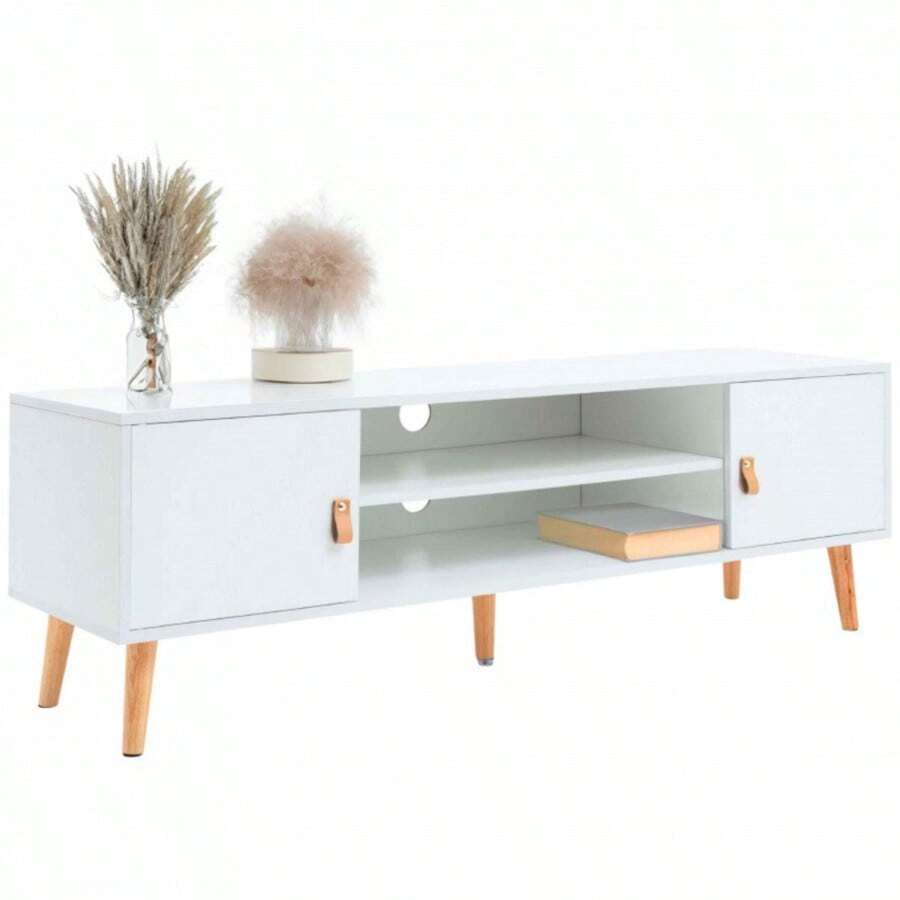Miroytengo Television Stands & Entertainment Centers - White - Light Wood - View 1