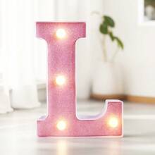 16cm 家居裝飾白色發光 A-Z LED 字母燈,電池供電,臥室裝飾字母夜燈,婚禮裝飾,生日派對裝飾,女孩房/兒童房裝飾字母燈,節日居家酒吧裝飾字母燈,字母燈 - 粉色 - 查看 16