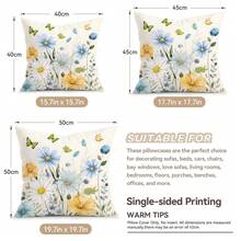 4pcs/1pc Butterfly Floral Pattern Pillow Covers Without Inserts, Single-Sided Printed Pillow Covers, Suitable For Living Room Bedroom Home Decor, All Season Pillow Covers - Multicolor - View 3