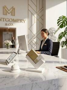 Creative Business Card Holder/Desktop Display Stand - Decorative Upright Desktop Accessory, Suitable For Office Or Workspace Decoration And Business Occasions - A - View 11