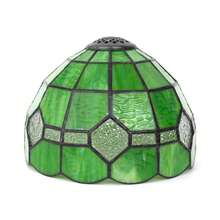 1個綠色方形彩色玻璃燈罩，頂部直徑1cm，底部直徑20cm，適用於桌燈、吊燈、壁燈、吸頂燈更換 - 款式 23 - 查看 4