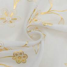 2pcs White Voile Curtains With Gold Foil Printing, Easy Installation With Grommets, Suitable For Bedroom, Living Room, Bay Window, Corridor, Study, Balcony, Kitchen And Other Scenes, All Seasons - 2pcs - View 10