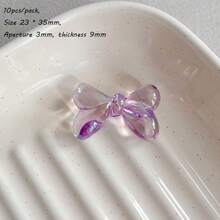 Acrylic Transparent UV Color Fat Bow Bead DIY Jewelry Mobile Phone Chain Keychain Production Accessories Materials - Multicolor - View 18