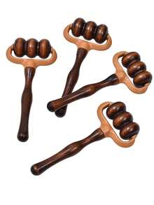 1pc/3pcs Wooden Massage Roller, Portable Manual Massage Tool For Neck, Shoulder, Waist, Head, Legs, Arms, Back And Body, Massage Handheld Massage Stick - View 5