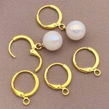 6pcs 13x16mm Minimalist Copper Plated 18k Gold Thick SilverWhite Gold Clasp Connectors Loop DIY JewelryFindings For Bracelet Necklace EarringCrafting - Multicolor - View 3