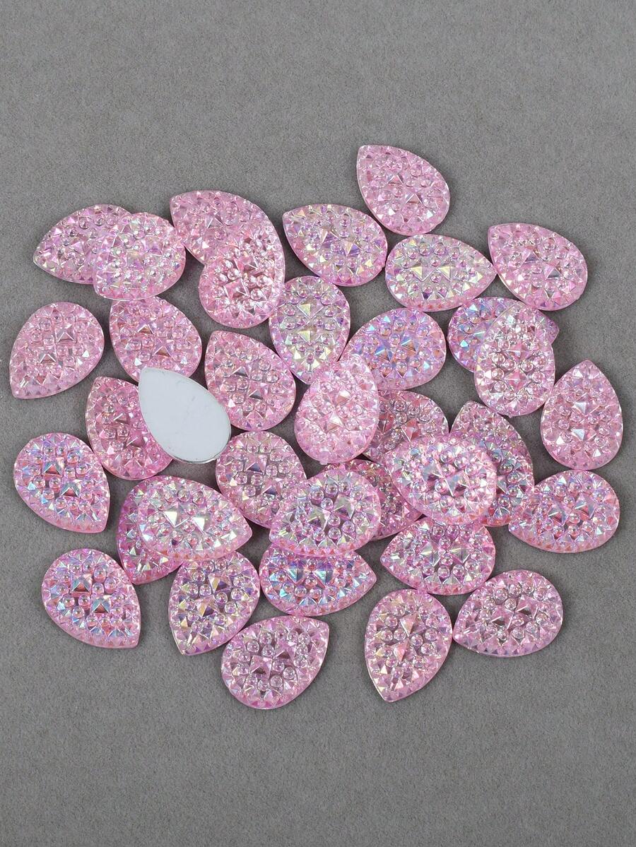 50入/包,大尺寸 13*18mm 淚滴形壓克力水鑽,鳳梨切面平底 AB 色水鑽,高品質多色壓克力水鑽,適用於 DIY 衣物配件 - 13*18mm 50pcs - 查看 1