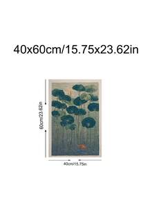 1件蓮花與錦鯉海報，日式植物藝術，日式青蛙撐傘海報，理想禮物，適合臥室、客廳、廚房、牆面藝術、牆面裝飾、家居裝飾、房間裝飾、帆布牆面藝術、海報、帶框牆面藝術，可選框 - 1PCS - 查看 22