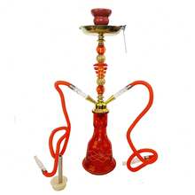 1pc Classic Small Double Tube Arabic Hookah Complete Set Glass Water Pipe Shisha Accessories No Electricity Required Arabic Hookah Glass Bowl - one-size - View 7