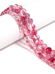 6 8 10mm Natural Stone Red Phantom Quartz Round Loose Spacer Beads For Jewelry DIY Bracelet Necklace Making Accessories - Multicolor - View 3