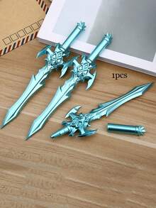 Creative Sword Shaped Gel Pen, Cool Fantasy Weapon Style Ballpoint Pen, 0.5mm Black Ink Writing Pen For Students & Office, Back To School - Multicolor - View 17