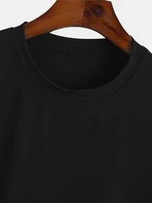 Men's Fun T-Shirt With Humorous Prints, Machine Washable, Suitable For Everyday Wear, Breathable, And Stylish Design - 黑色 - 查看 3