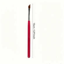 1pc French Angled Nail Art Brush Suitable For Nail Artists Daily Use - Red - View 3