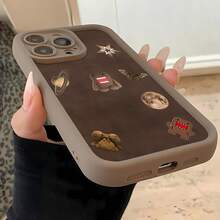 Tema nocturno espacial de Brown Domofunda de teléfono Fundas compatibles con ,Apple,VIVO,OPPO,,, y Honor.Fabricadas en silicona TPU,ofrecen protección contra golpes y caídas.correa para celular - Marrón - Ver 5