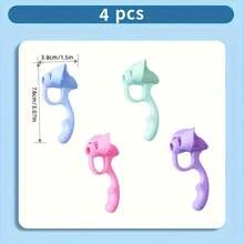 1/2/4pcs Random Color Soft Rubber Pencil Grips, Handwriting Posture Corrector - Sets - View 10