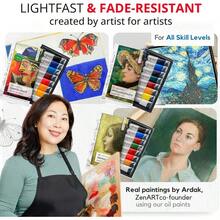 ZenART Oil Paint - Cadmium Yellow Hue 2x 50ml Professional Artist Oil Paint Tubes Rich Pigment, Smooth Texture, Fine Art, Portraits, Landscapes - T - View 5