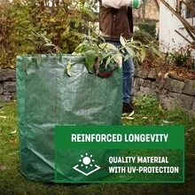 1pc Large Capacity Thickened Garden Leaf Collection Bag, Outdoor Yard Foldable & Trash Bag, Durable Garden Cleanup Storage Bag - A - View 5