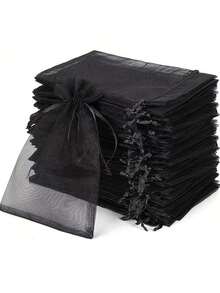 10pcs/20pcs/30pcs 4x6 Inches Luxurious Organza Drawstring Jewelry Pouches - Wedding Party Christmas Favor Gift Bags & Organizers - Reusable, Soft - Multicolor - View 2