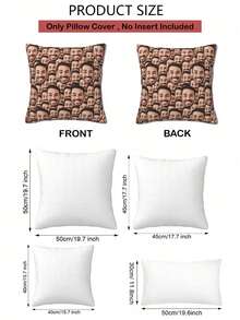 1pc Customizable Personalized Photo Printed Pillowcase, Double-Sided Custom Photo Pillow, Mother's Day Father's Day Gift, DIY Photo Pillowcase, Gift For Family Friends And Yourself - Grey - View 4