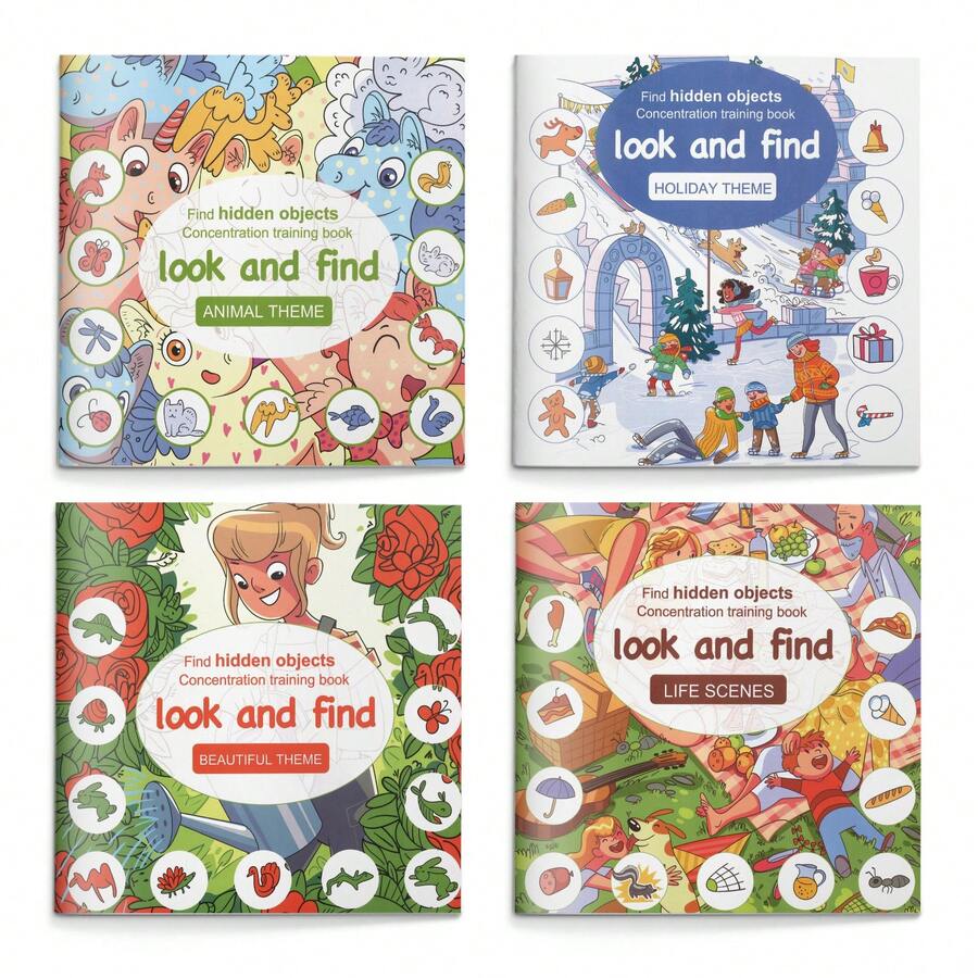 Hidden Object Search And Find Activity Book, Visual Search And Object Recognition Exercises, Animal/Holiday/Life Scene/Exquisite Themes, Observation And Focus Training, Screen-Free Educational Fun, Colorful Illustrations - Search - View 1