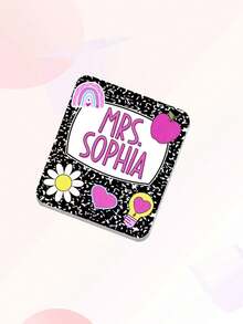 1pc Custom Teacher Acrylic Coaster, Custom Name Drink Coaster, Customizable Text Cup Mat, Cute Teacher Appreciation Gift,Perfect Gift For Back To School,Teachers And Coworkers - Multicolor - View 7