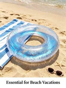 Inflatable Swim Ring, Transparent, Cute, Thick Underarm, Large Size Adult Buoyancy Swimming Ring, Pool Inflatable, Beach Essentials, Pool Float - Multiple Styles - View 5