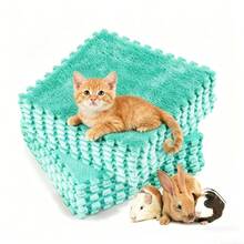 6 Pcs Spliceable Blanket Bed, Wool Cage Pad, Small Animal Waterproof Sleeping Pad Set Suitable For Rabbits, Hamsters, Cats, Dogs, Guinea Pigs, Pads, Guinea Pigs - View 14