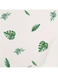 6pcs/Set Green Leaf Stickers, Removable Waterproof Vinyl Decals, Suitable For Home Room Wall Decoration Wallpaper, Home Decor, Room Decor, Wall Decor, Green Leaf Stickers - Multicolor - View 3