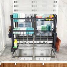 LEO IRIS 1-Tier Countertop Dish Rack And Drain Rack, Adjustable Kitchen Sink Shelf, Dish Holder, Drain Rack, Black Kitchen Storage Rack - View 7