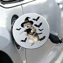 1pc Halloween Theme Ghost Bat Black Cat Creative Car Sticker, Easy To Apply And Not Easy To Fall Off, Covers Flaws And Prevents Scratches, Suitable For Cars, Fuel Tank Covers, Smooth Surfaces, Halloween Decoration Decal - Fuel Tank Sticker - View 7