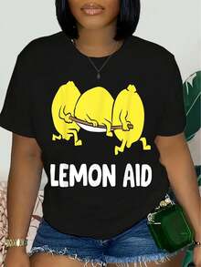 Funny Lemonade And Lemon T-Shirt - Black - View 1