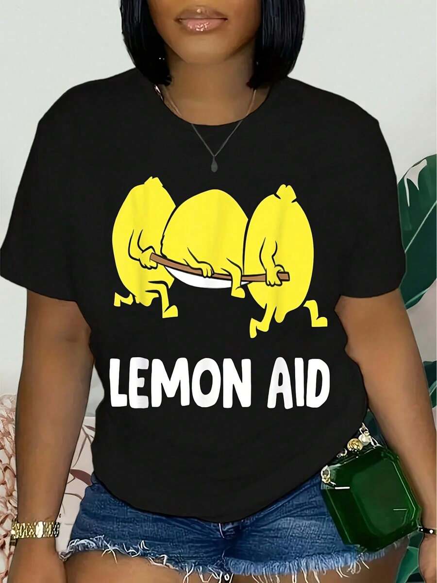 Funny Lemonade And Lemon T-Shirt - Black - View 1