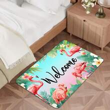 Commercial Mat Spring/Summer Flamingo Pattern Carpet, Welcome Doormat, Non-Slip, Dirt-Resistant, Suitable For Laundry Room Decoration, Kitchen Mat, Washable Farmhouse Home Kitchen Mat, Bathroom Suitable For Laundry Room, Kitchen, Hallway, Corridor - Multicolor - View 8