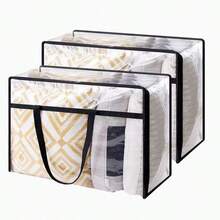 1/4 Blanket Storage Bag, 40L Extra Large Transparent Plastic Storage Bag, Used For Storing Clothes, Quilts, Bedding, Moving Supplies, With Zipper And Reinforced Handles - Multicolor - View 12