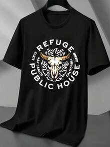 Camisetas masculinas plus size - Preto - Ver 1