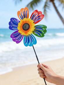 1/2pcs Outdoor Windmill Random Decor, Shiny Wind-Powered Rotating Bird Device, Suitable For Lawn, Yard, Garden, Party, Holiday And Scenic Spot Decoration, Also As Photography Prop And Amusement Park Decor, Ideal Holiday Gift - Flowers - View 9