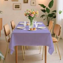 5pcs Purple Plastic Tablecloths, Rectangular PE Material, Suitable For Celebrations, Parties, Weddings, Indoor And Outdoor Use, Waterproof, Oil-Proof, No-Wash Plastic Tablecloths, Thick And Durable, Solid Color Tablecloths For Party, Picnic, Dessert Table Decor - A - View 6