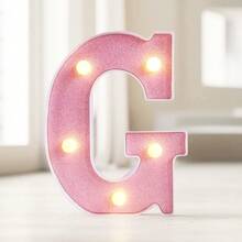 16cm 家居裝飾白色發光 A-Z LED 字母燈,電池供電,臥室裝飾字母夜燈,婚禮裝飾,生日派對裝飾,女孩房/兒童房裝飾字母燈,節日居家酒吧裝飾字母燈,字母燈 - 粉色 - 查看 28