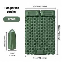 1 buah Kasur Angin Tiup Ganda dengan Pompa Kaki, Bahan Nilon TPU Tebal, Pompa Kaki Terintegrasi, Sangat Nyaman, Pengisian Otomatis Cepat, Ideal untuk Berkemah, Bepergian, dan Penggunaan di Rumah - Kasur tidur ganda - View 11